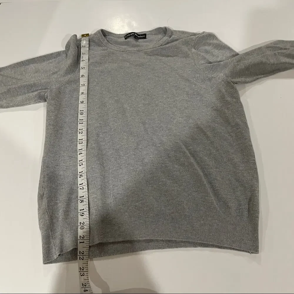Catherine Malandrino Gray‎ Long Sleeve Crewneck Sweater Size L